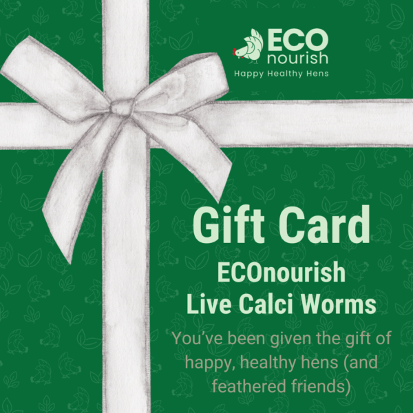Gift Card ECOnourish Live Calci Worms the perfect gift for chicken lovers